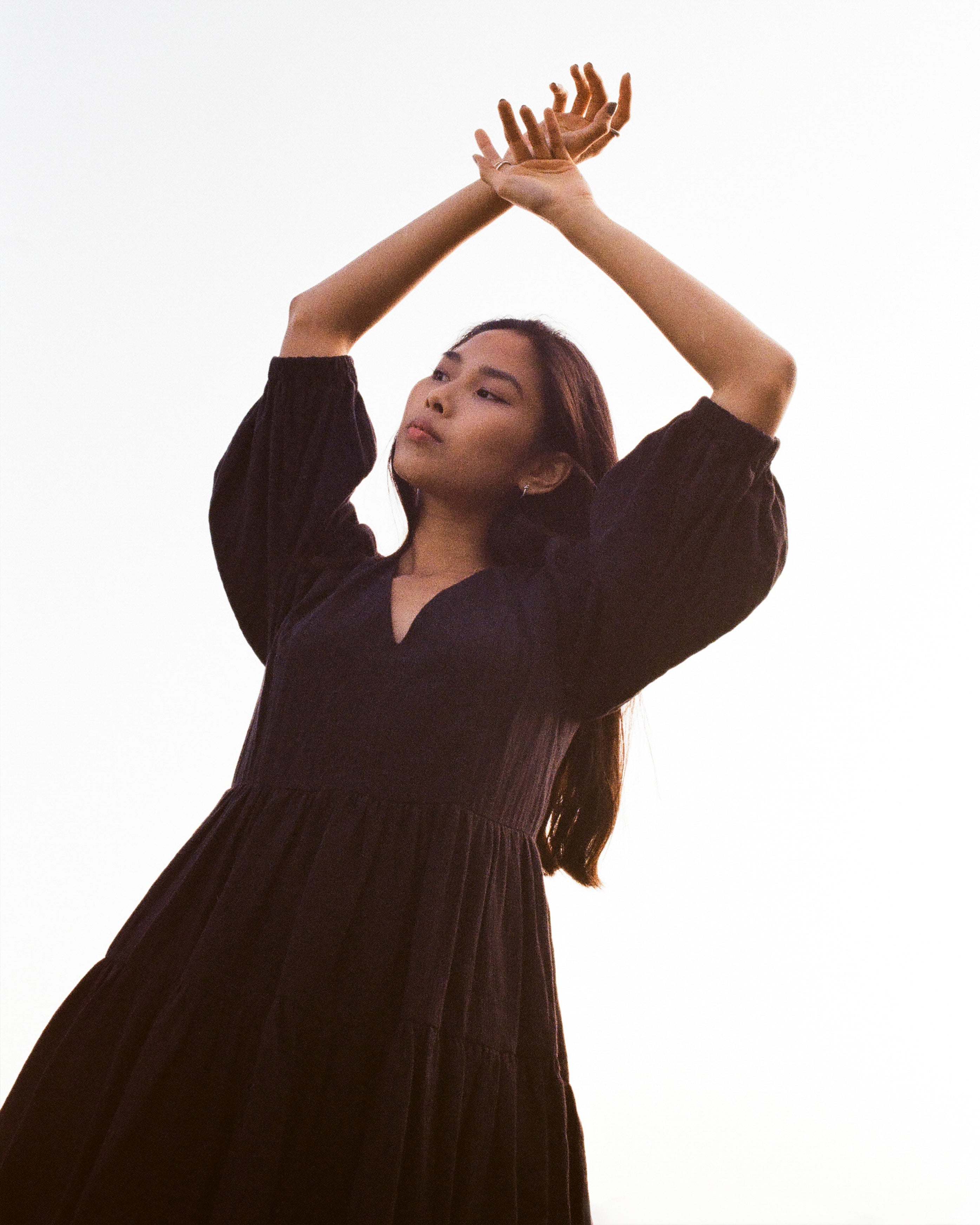 black amelia dress AMELIA STRAP DRESS IN BLACK